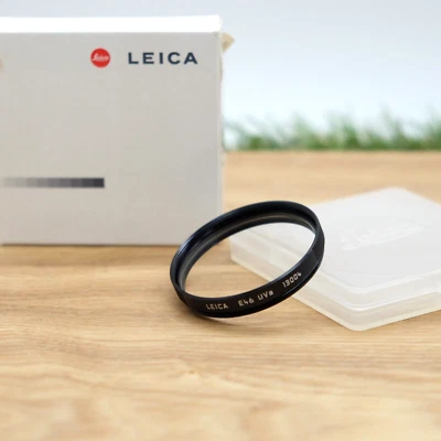 LEICA E46 UVa 13004 46mm Filter Black  W/ Box Case From Japan [Mint] #1231 - Image 1 of 4