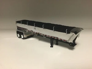 DCP 1/64 ALL CHROME MAC ROUND BOTTOM DUMP W/BLACK FRAME BLACK TARP - Picture 1 of 3