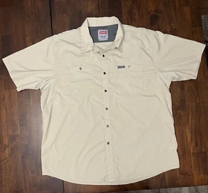 Camisa Wrangler Outdoor Series Bronceada Manga Corta Abotonada Para Hombre Talla XXL - Imagen 1 de 5