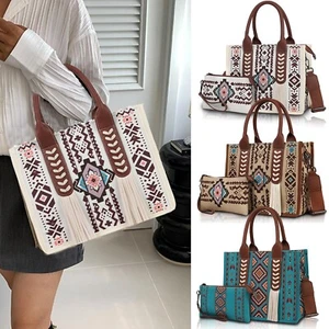 Womens Tote Bag Western Purses Ladies Aztec Boho Purse and Handbags Shoulder Bag - Picture 1 of 18