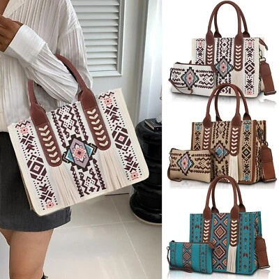 Womens Tote Bag Western Purses Ladies Aztec Boho Purse and Handbags Shoulder Bag - Image 1 of 4