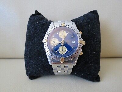 Breitling Chronomat Steel & 18K Gold Chronograph Blue Dial 39mm Automatic Watch