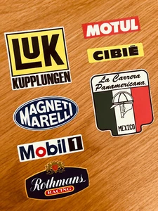 LUK MOBIL 1 MOTUL 7 Stück Aufkleber Sticker Retro Youngtimer Rockabilly V8 Se020 - Bild 1 von 2