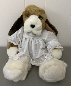 Vermont Friend for Life Teddy Bear 14" Plush Dog Basset Hound Toy Brown White - Picture 1 of 9