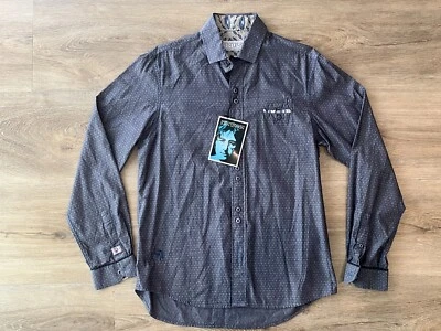 NEW WITH TAG - John Lennon Long Sleeve Geometric Button Up Shirt Men's Size S - Image 1 of 4