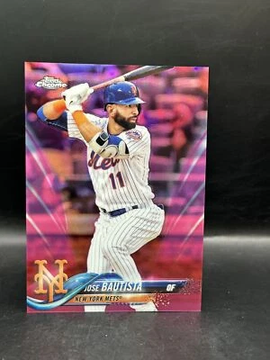 2018 Topps Chrome Update #HMT51 Jose Bautista Pink Refractor - Image 1 of 2