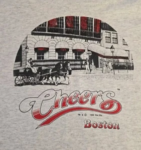Camicia vintage punto singolo 1992 Cheers Bar Boston L - Foto 1 di 13