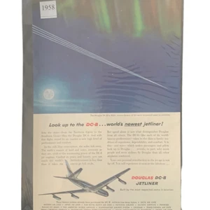 Vintage 1958 Douglas DC-8 Jetliner The Worlds Newest Ad Advertisement - Picture 1 of 5