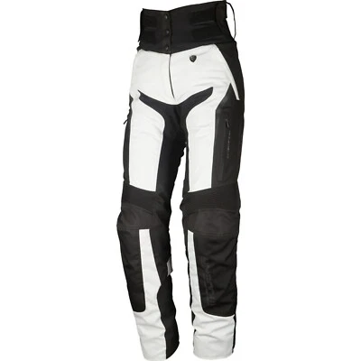 Modeka Elaya Lady Gr. 40 Damen Motorrad Hose wasserdicht hellgrau-schwarz - Bild 1 von 4