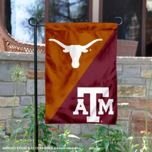 Texas vs. Texas A&M House Divided Garden Flag Yard Flag - Picture 1 of 3