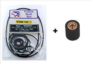 VCR Belt KIT for SONY SL-C5E SL-C7E SL-T7E SL-T7ME SL-T9E AIWA 77F+ PINCH ROLLER - Picture 1 of 7