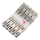10Pcs Clothes Pegs Stainless Steel Washing Line Hang Pins Windproof Metal Clamps