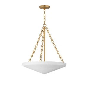 Maxim Lighting Artemis 4 Light Pendant, Natural Aged Brass/White - 22454WTNAB - Picture 1 of 1