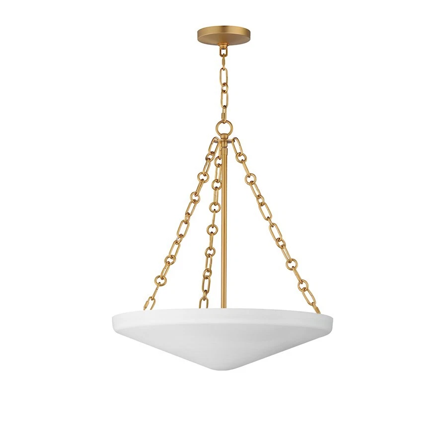 Maxim Lighting Artemis 4 Light Pendant, Natural Aged Brass/White - 22454WTNAB - Image 1 of 1