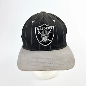 Vintage Eastport NFL Oakland Raiders Pinstripe Logo Snapback Baseball Cap Hat - Picture 1 of 7