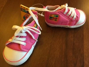 NEW NWT Oink Baby Slippers Sneakers 12 months girl PINK - Picture 1 of 5