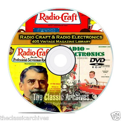 Radio Craft, Radio Electronics, 405 Vintage Radio Magazines on DVD B79 - Image 1 of 4