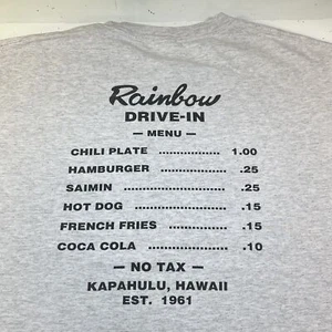 CAMISETA HAWAII NOSTALGIA RAINBOW DRIVE EN RESTAURANTE Para Hombre 3XL XXXL Kapahulu - Imagen 1 de 4