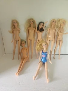 Barbie And Other Dolls Disney Nude Doll Lot of 7 Rooted Hair for Play or OOAK - Picture 1 of 4