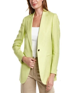 Anne Klein Women's Linen One Button Notch Collar Jacket - Picture 1 of 4