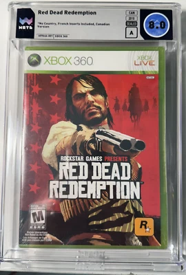 Red Dead Redemption (Microsoft Xbox 360, 2010) WATA A 8.0 Canadian version NEW - Image 1 of 4