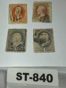 VINTAGE US STAMP LOT - 2 Cent, 6 Cents Lincoln, 1 Cent Franklin SCOTT 212 ST-840 - Picture 1 of 7