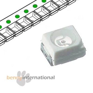 50x PURE GREEN INDICATOR SMD LED SIEMENS PLCC-2 TOPLED SMT - Picture 1 of 1
