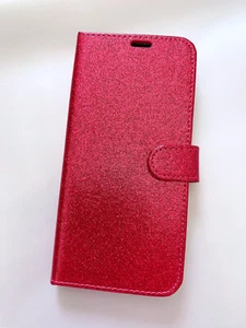 Custodia portafoglio Bling glitter pelle slot scheda per Samsung Galaxy S9 S9+ A02S - Foto 1 di 11