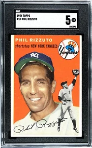 SGC 5 - 1954 Topps # 17 Phil Rizzuto New York Yankees HOF - Picture 1 of 2