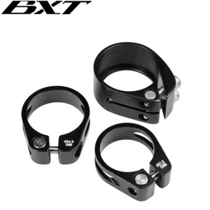 BXT Bike Seatpost Clamp 31.8/34.9/37mm Aluminum Alloy Black Seat Tube Clip Parts - Picture 1 of 11