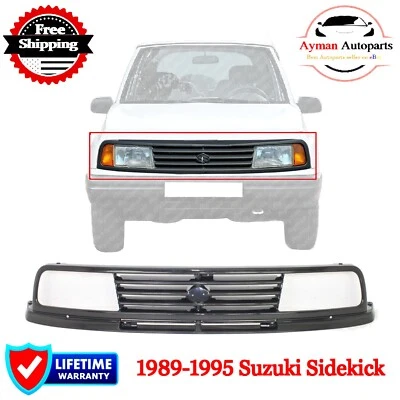For 1989-1995 Suzuki Sidekick Front Grille Assembly New Grill Black Plastic Foto 1 de 4