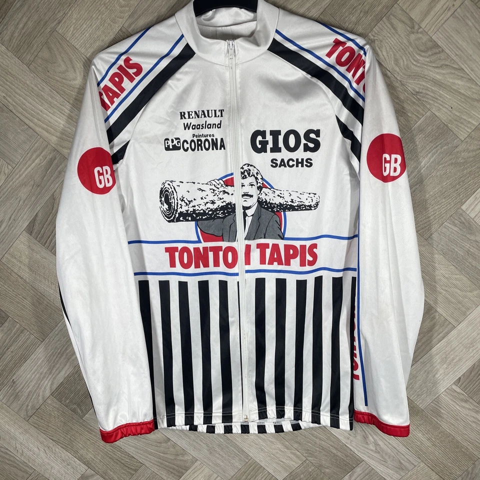 RARE Tonton Tapis team cycling jersey size large Long Sleeved - Image 1 of 4