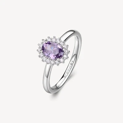 BROSWAY FANCY ANELLO DA DONNA IN ARGENTO 925 E ZIRCONI FMP75C MAGIC PURPLE N.14 - Immagine 1 di 4