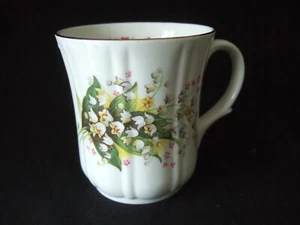 Taza China Hueso Lirio del Valle Flor del Mes de Mayo Duquesa - Imagen 1 de 4