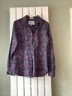 Womens Navy Blue Shirt With Floral Design By Joules Size 8