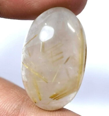 33.20 Ct Natural Rutilated Crystal Inside Brown Hair Top Quality Gemstone - Image 1 of 4