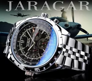 JARAGAR - EDITION BLACK & SILVER - Montre Homme - Automatic Men's Watch - Imagen 1 de 5