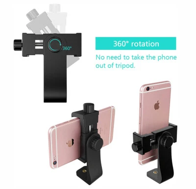 Cell Phone Tripod Adapter Holder Mount Universal for iPhone Samsung Adjustable - Image 1 of 4