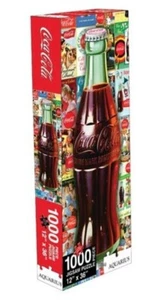 COCA COLA COLLAGE 1000 Piece SLIM Tall Panoramic 12" X 36" RARE Jigsaw Puzzle - Picture 1 of 1