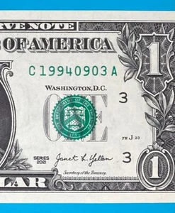 1994 September 3 : C 19940903 A BIRTHDAY Note $1 One Dollar Bill *UNC* - Picture 1 of 3