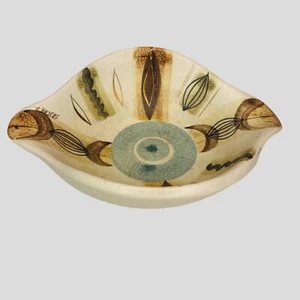 Vintage Sascha Brastoff Ceramic Bowl Signed Mid Century Modern Asymmetric MCM - Picture 1 of 11