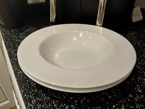 FAIRMONT & MAIN ARCTIC RIMMED PASTA  BOWLS  X 2 - Picture 1 of 3