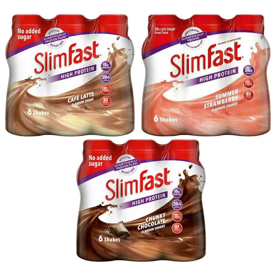 SlimFast High Protein Different Flavours Shake Multipack for Weight Loss - Image 1 of 1