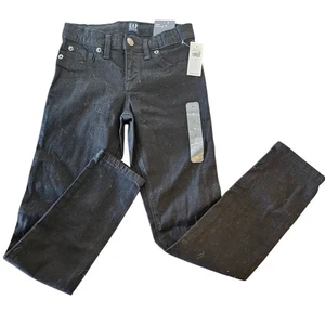 Gap Girls Sz 8 Mid Rise Skinny Leg Jeans Black NEW - Picture 1 of 4