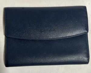 Authentische Lancel Paris Leder Geldbörse mit Kartenetui Abschnitte in blau. - Bild 1 von 15
