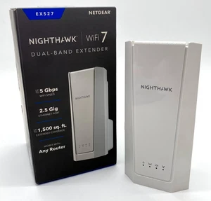 Netgear Nighthawk WiFi7 Dual Band Extender 2.5Gig Ethernet Port - White - Picture 1 of 10