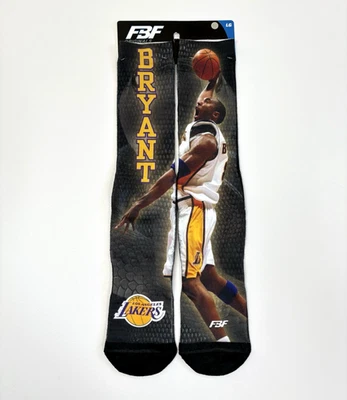 Kobe Byrant Mamba Socks Size Large FBF Originals 24 LA Lakers New Unused on Card - Image 1 of 4