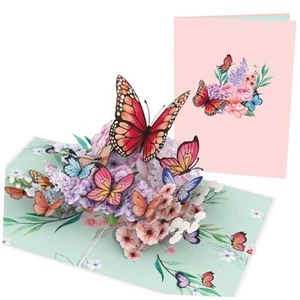 Birthday Card for Women, Butterfly Pop Up Card, 3D Anniversary, Valentines Day - Picture 1 of 8