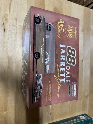 RARE Dale Jarrett #88 2001 CHROME 1:43 Scale UPS Truck & 1:32 Car Action Diecast - Image 1 of 4