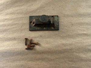 Vtg. Old Cabinet Catch Jelly Cupboard Latch Cast Iron With Screws  #1906 - Picture 1 of 8